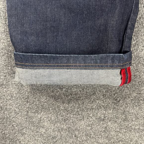 Vintage Y2K Crown Holder Japanese Denim Jeans Embroidered Baggy Street Men 36x32 - Picture 3 of 11